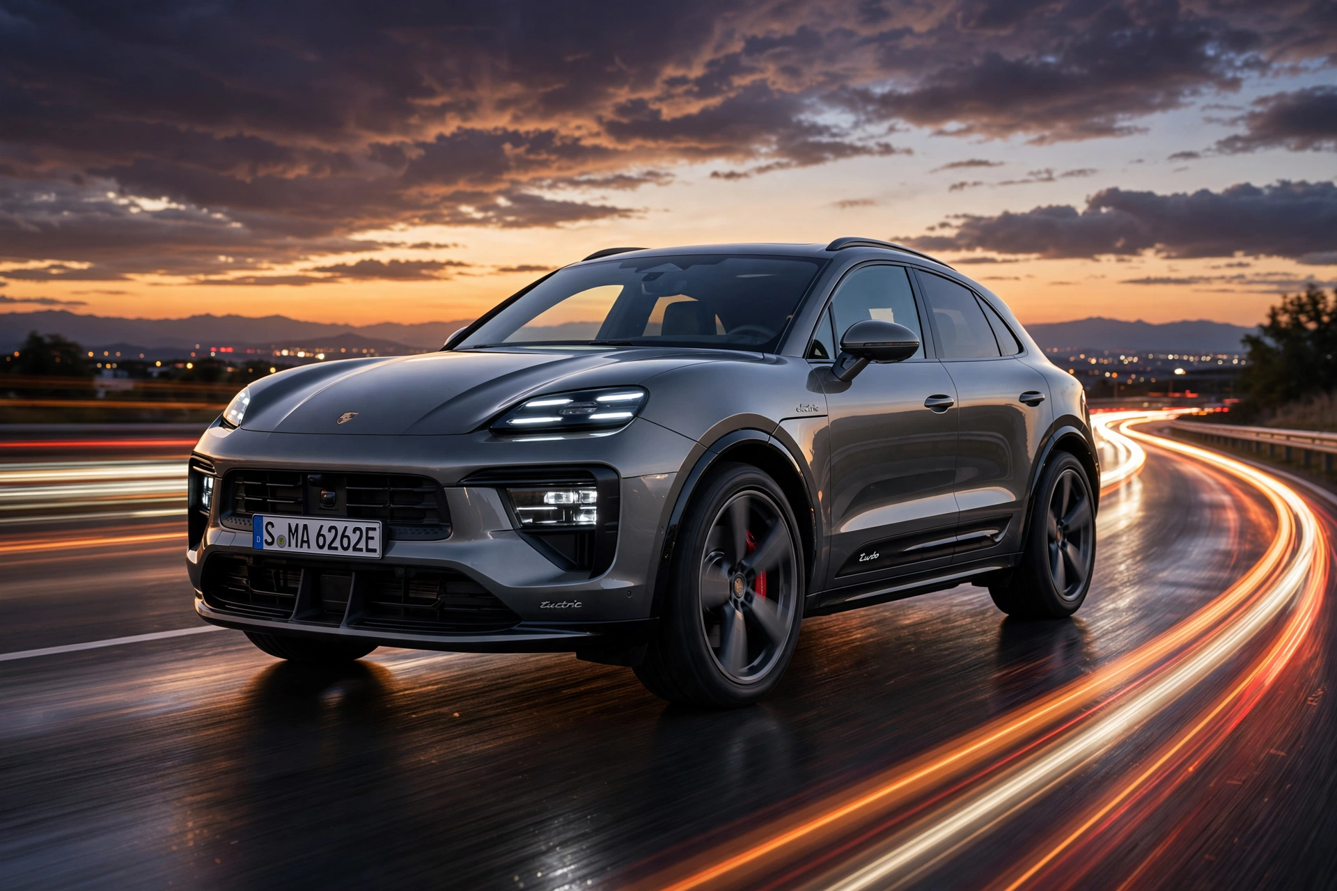 Porsche Macan Turbo Electric 2026 en puerto de montaña