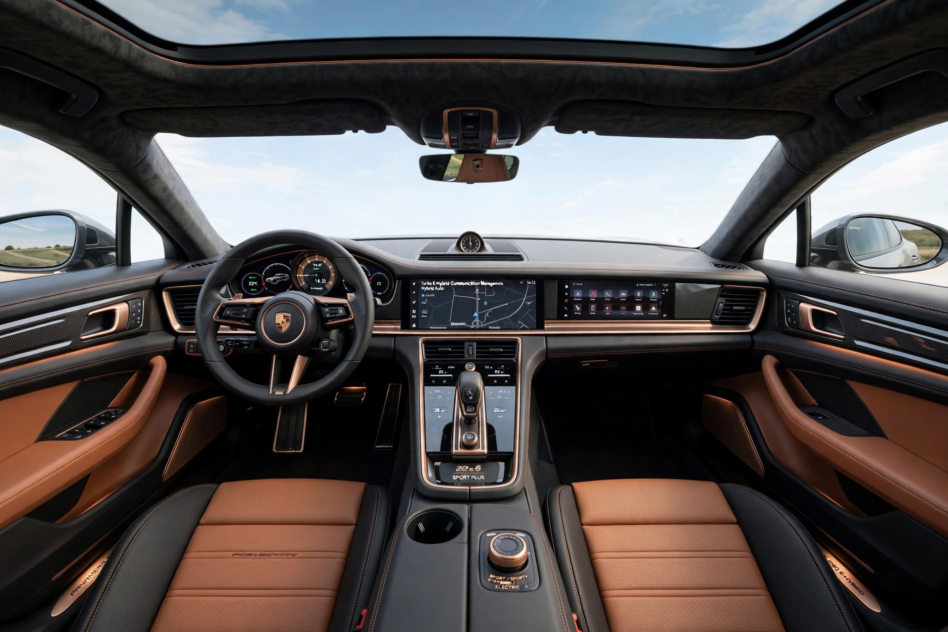Interior oficial del Porsche Panamera Turbo E-Hybrid