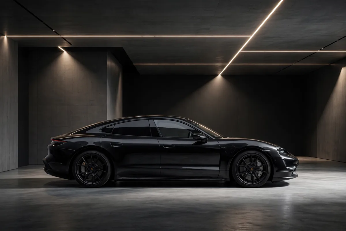 Porsche Taycan GTS 2026, vista lateral