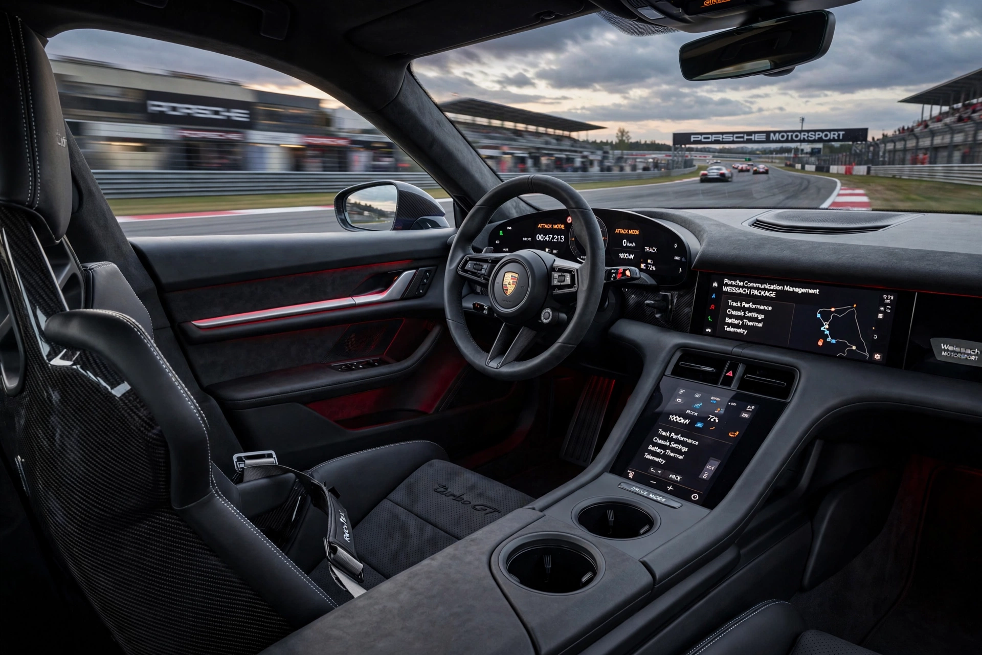 Interior oficial del Porsche Taycan Turbo GT