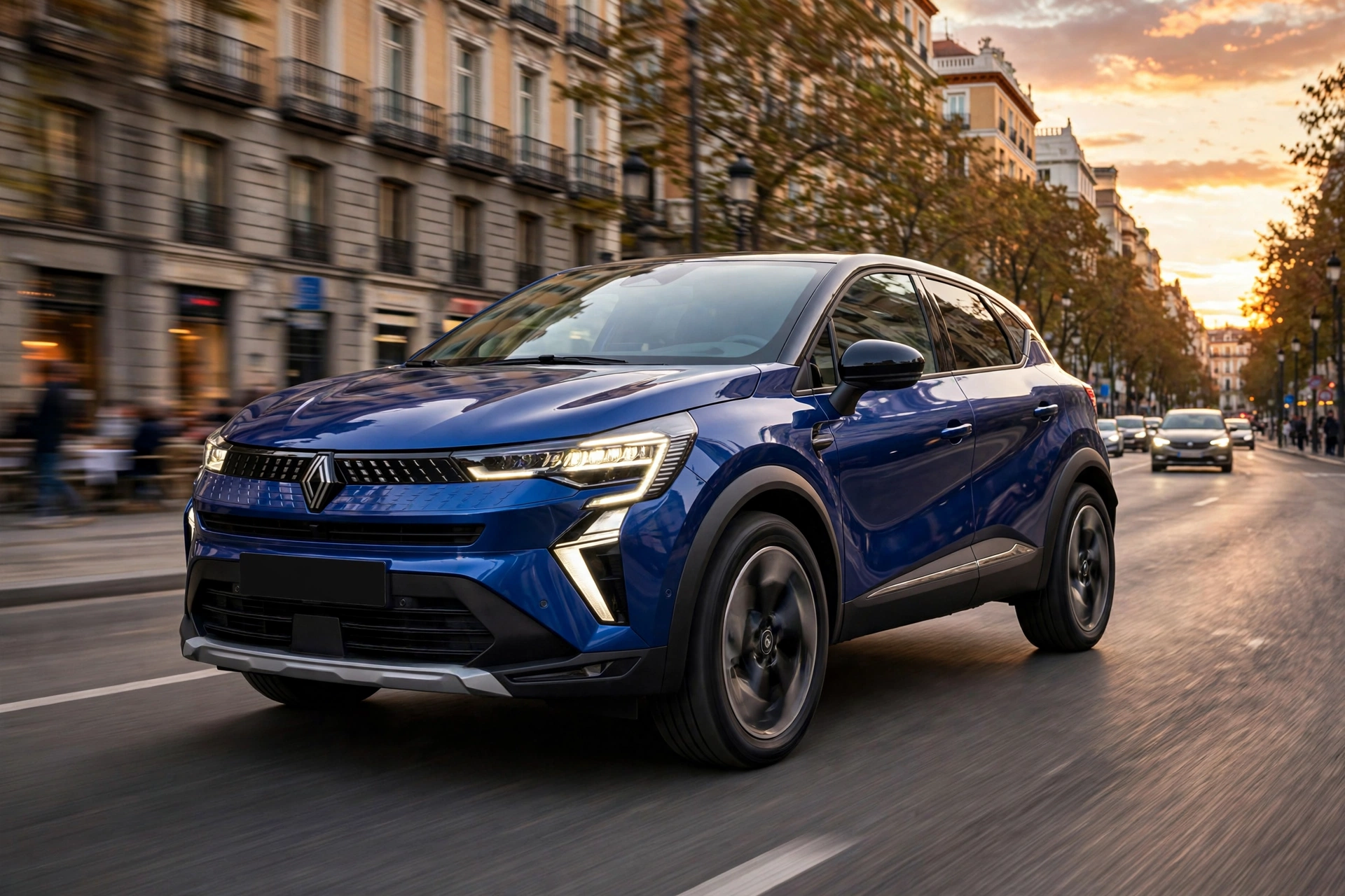 Renault Captur TCe 90 en ciudad al atardecer