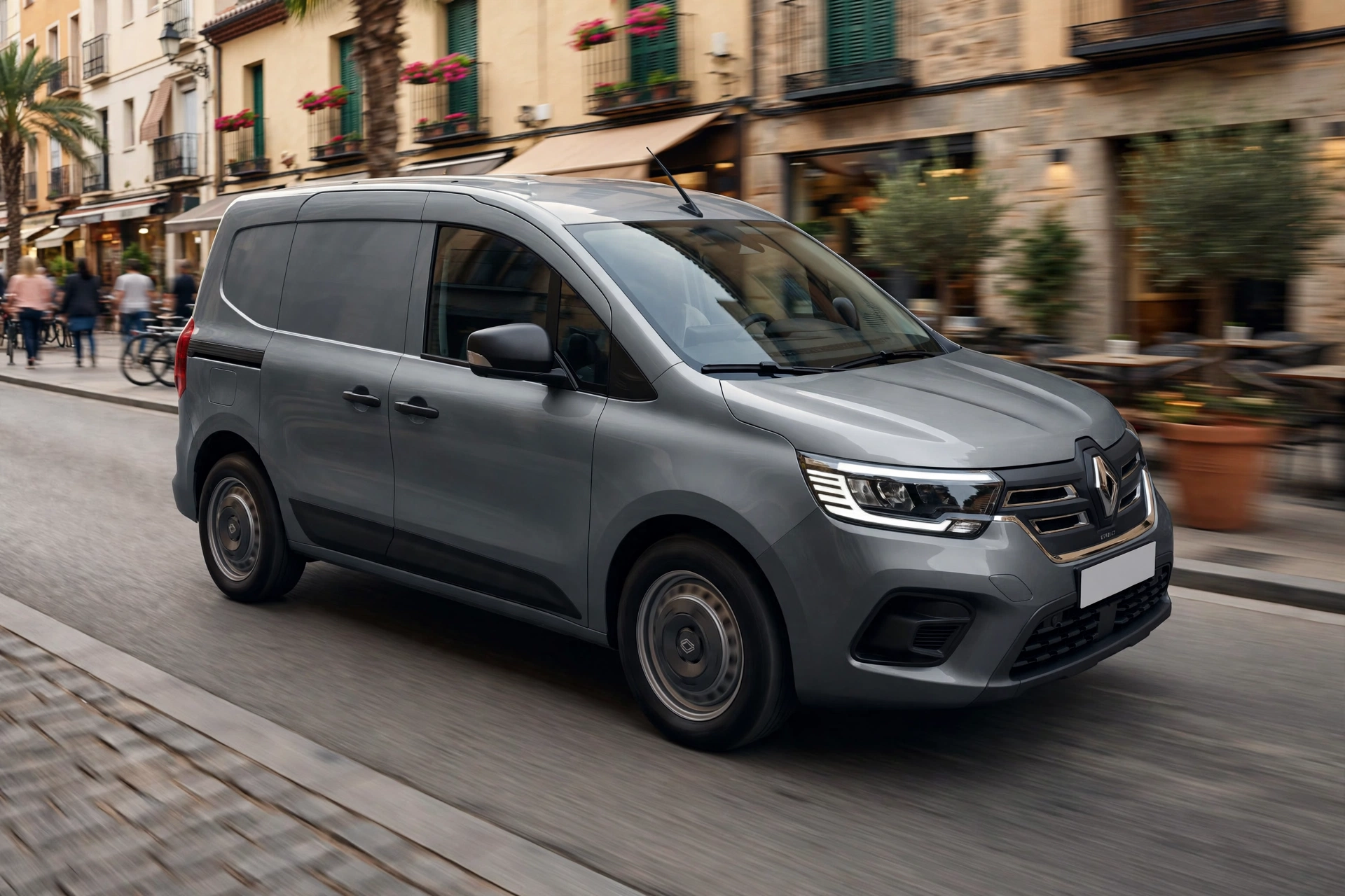 Renault Kangoo E-Tech Combi en una calle urbana