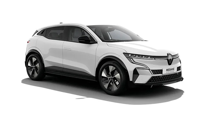 Renault Megane E-Tech 2025, vista tres cuartos delantera