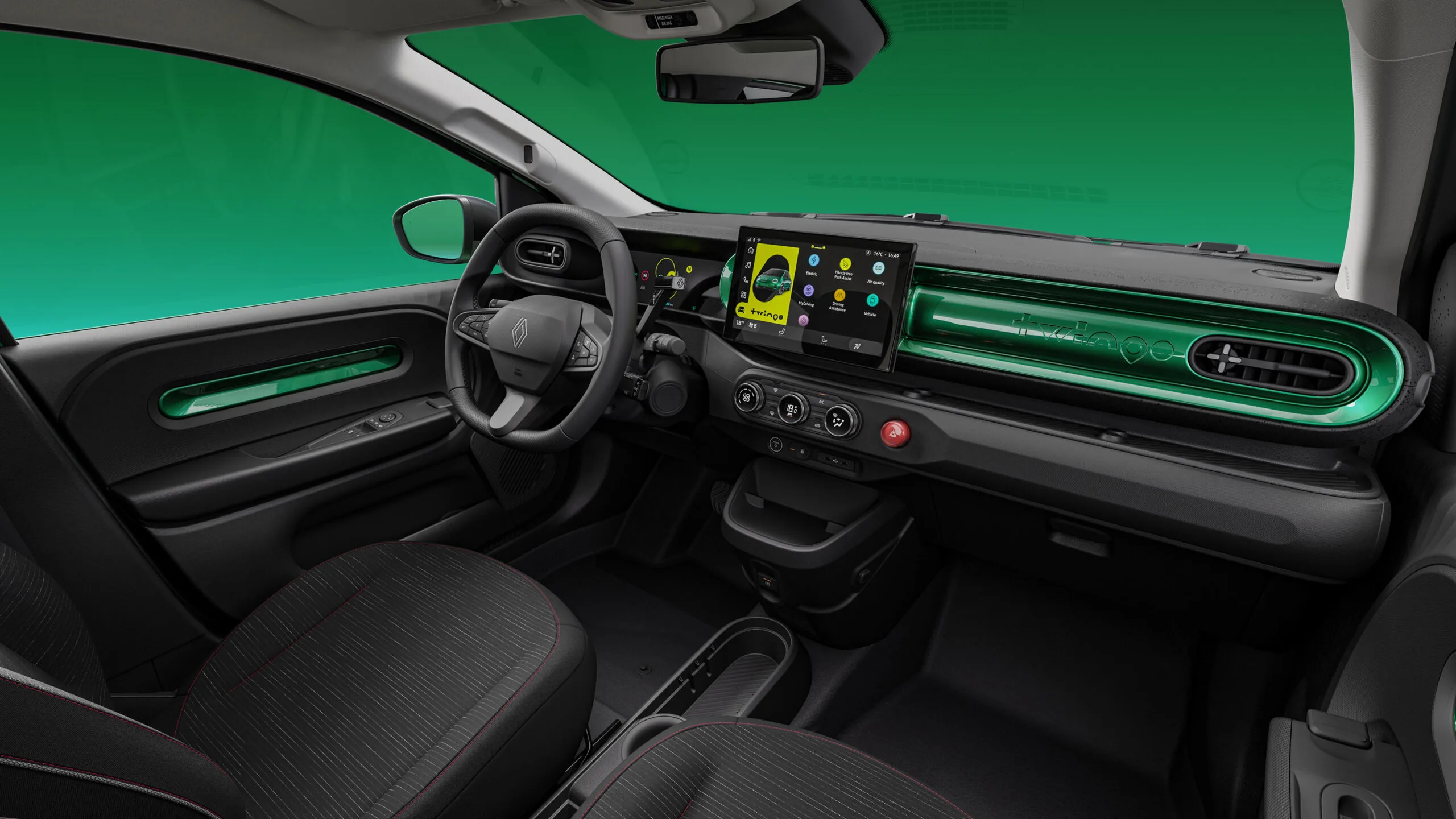Interior oficial del Renault Twingo E-Tech