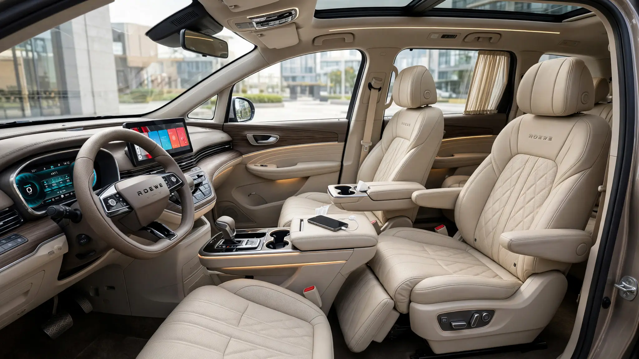 Interior oficial del Roewe iMAX8