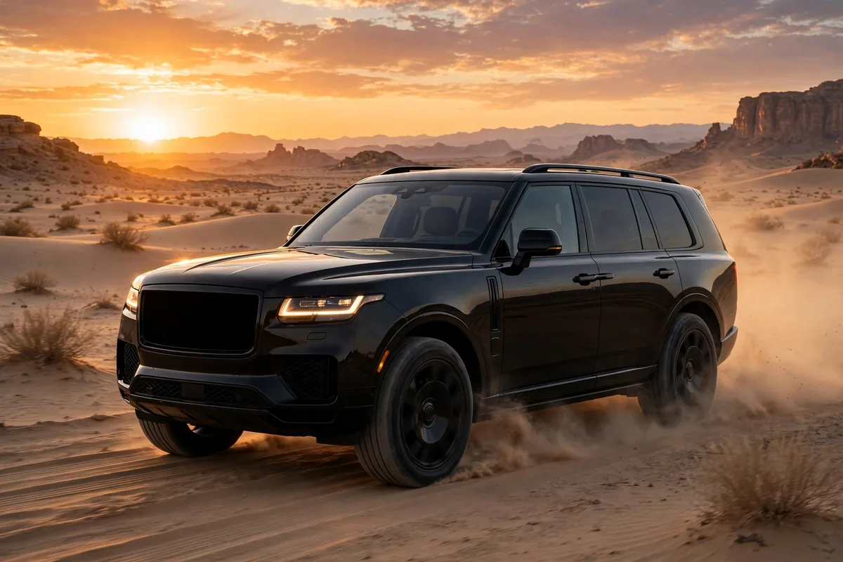 Rolls-Royce Cullinan Black Badge en desierto