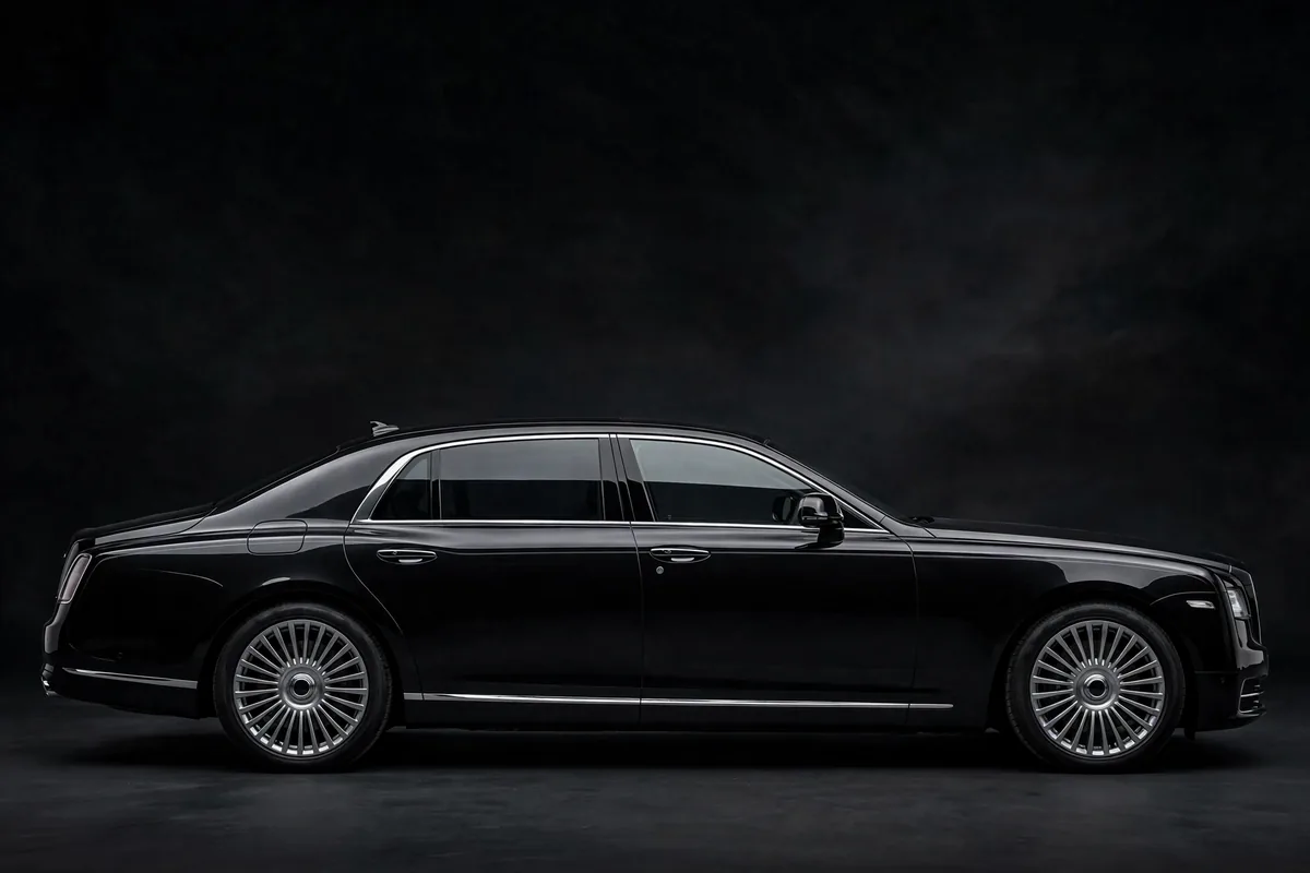 Rolls-Royce Ghost Extended Series II, vista lateral en estudio