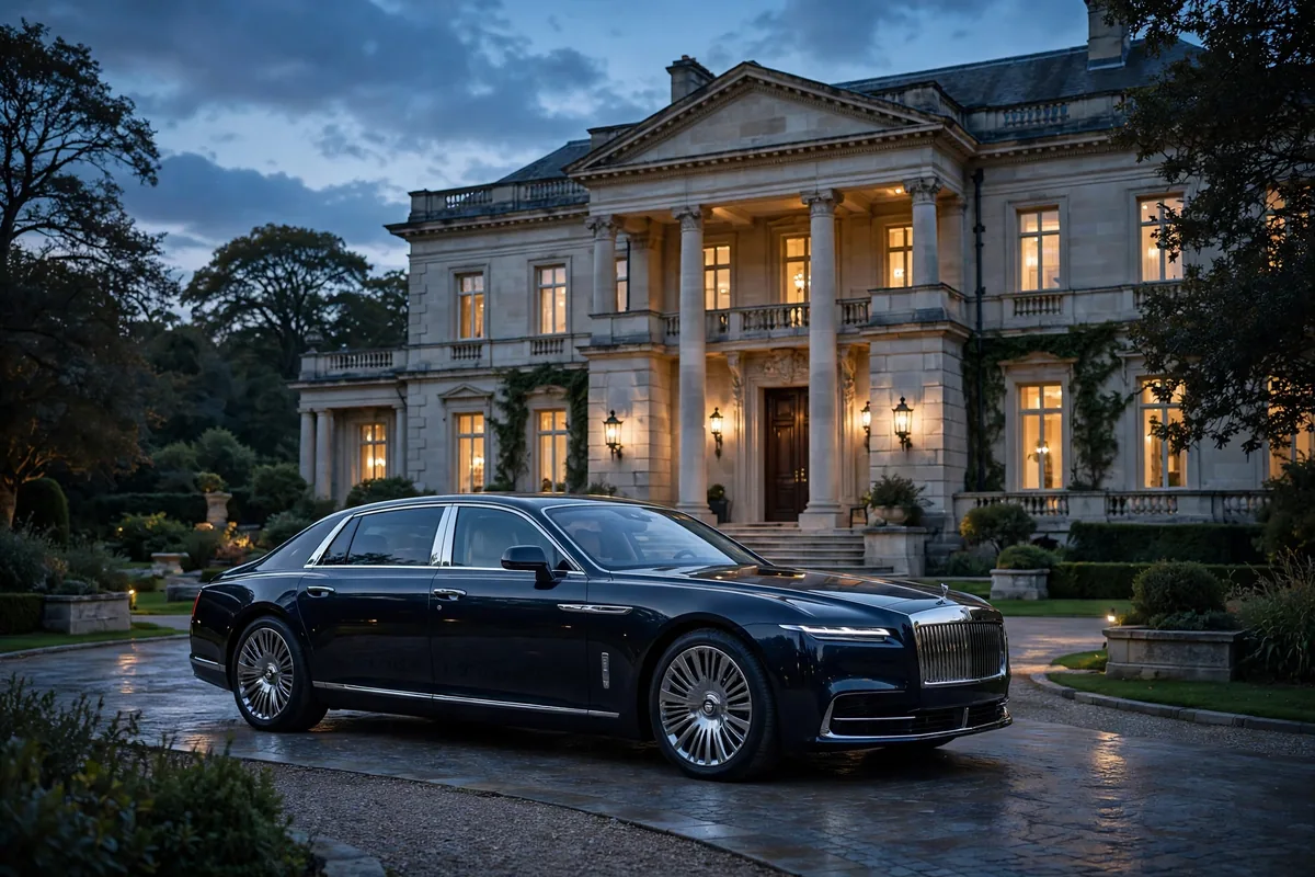 Rolls-Royce Phantom Series II frente a mansión