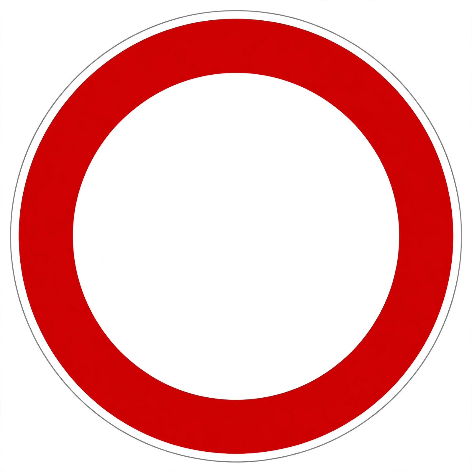 Señal R-100: Circulación prohibida
