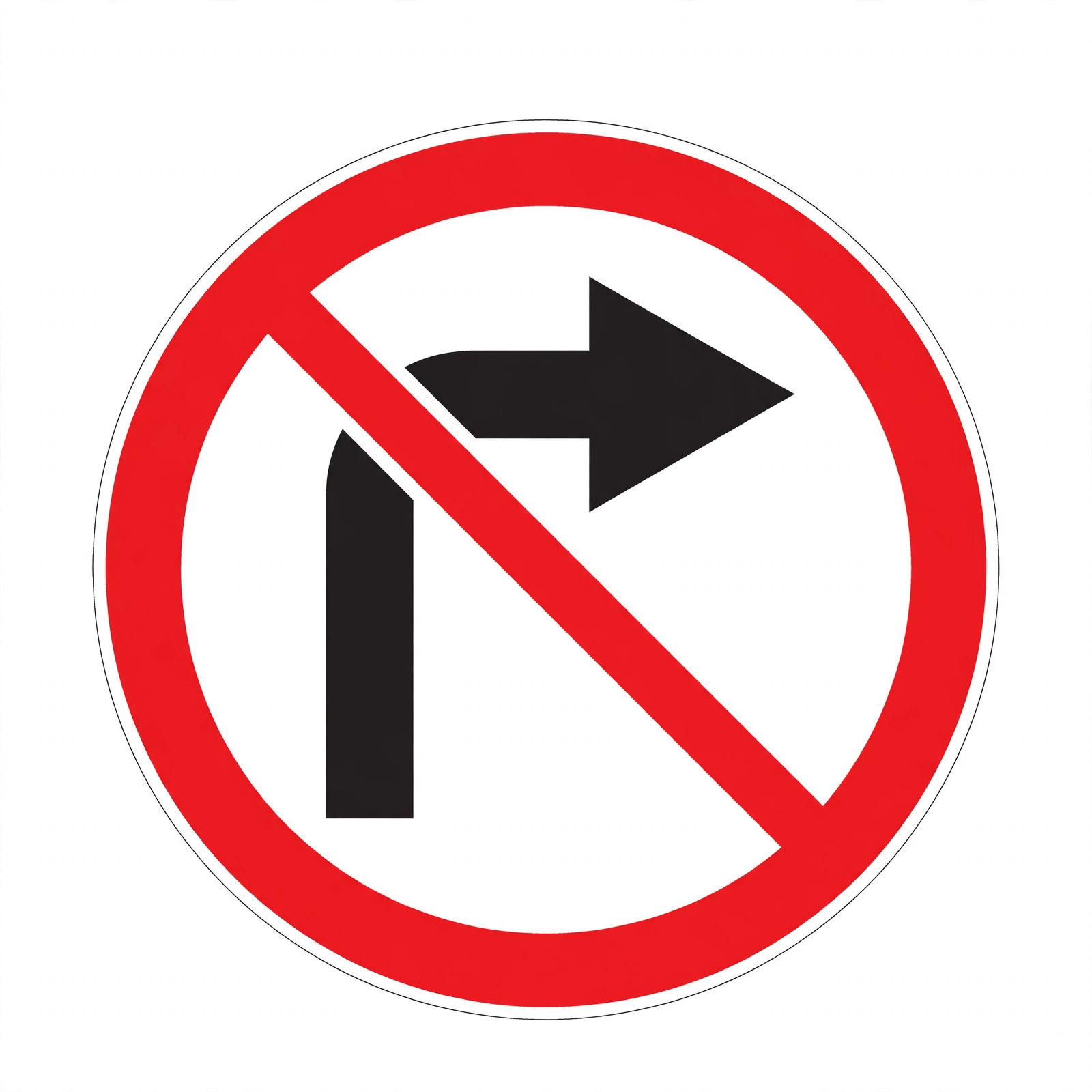 Señal R-302: Giro a la derecha prohibido
