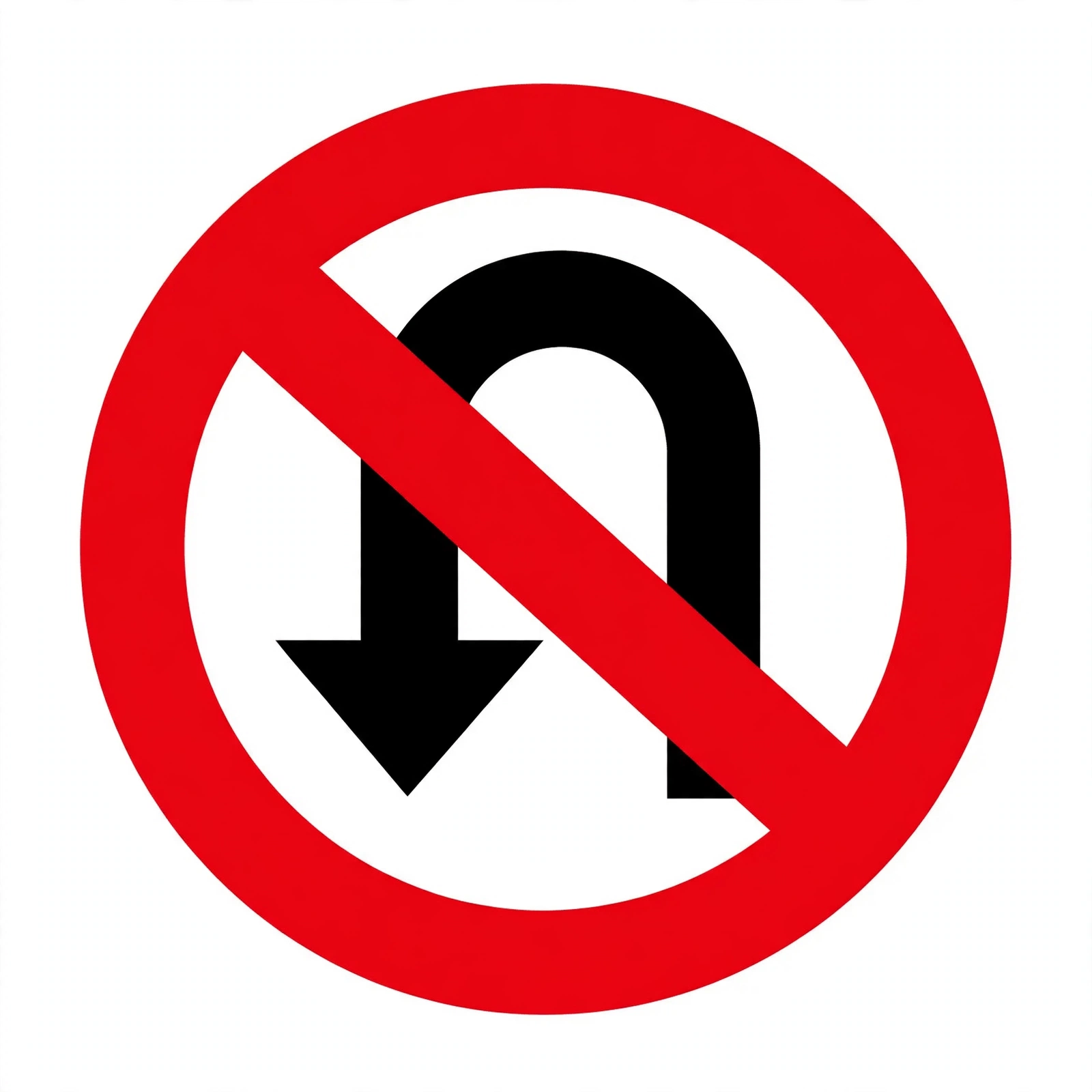 Señal R-304: Media vuelta prohibida