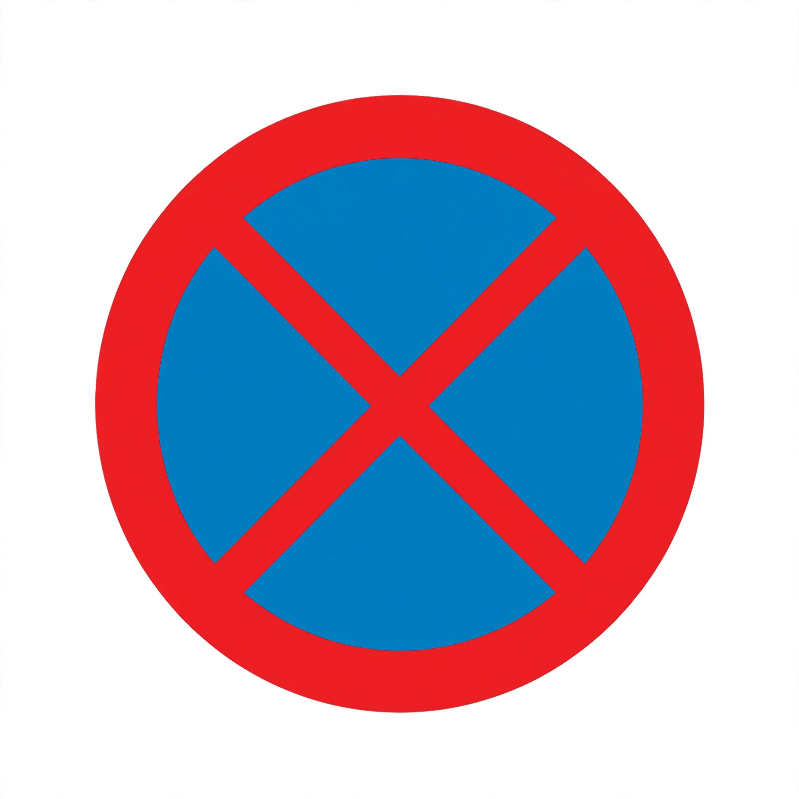 Señal R-307: Parada y estacionamiento prohibidos