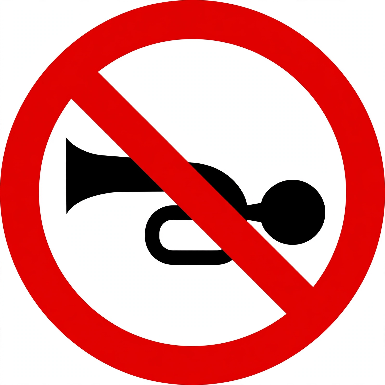 Señal R-310: Advertencias acústicas prohibidas