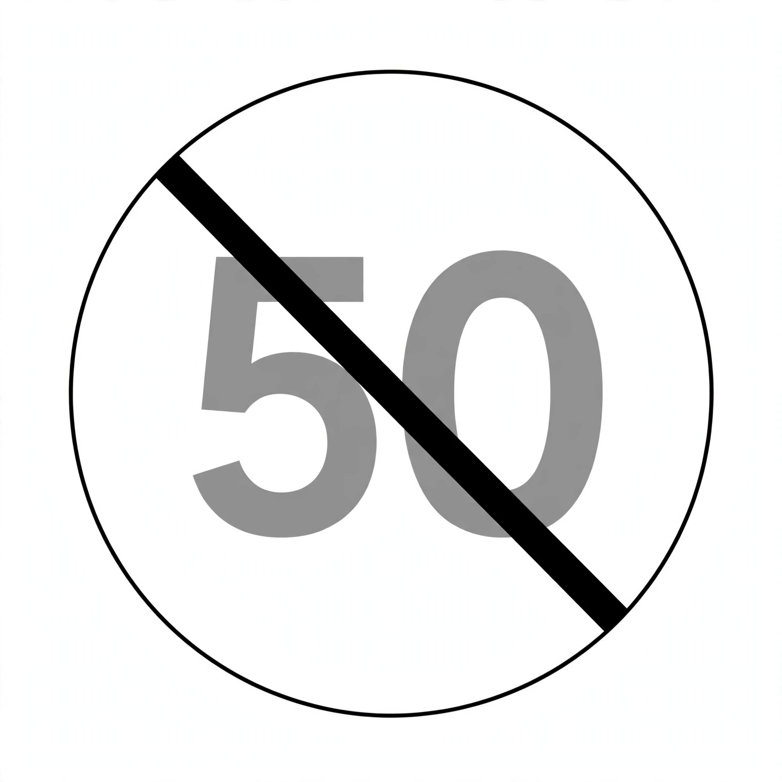 Señal R-501: Fin de limitación de velocidad