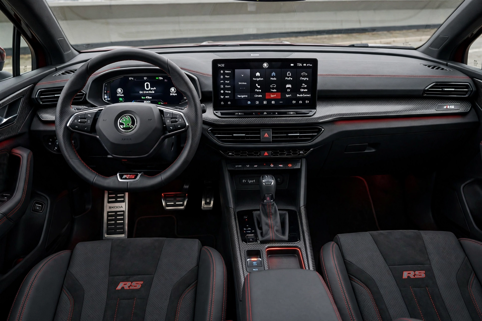 Interior oficial del Skoda Elroq RS