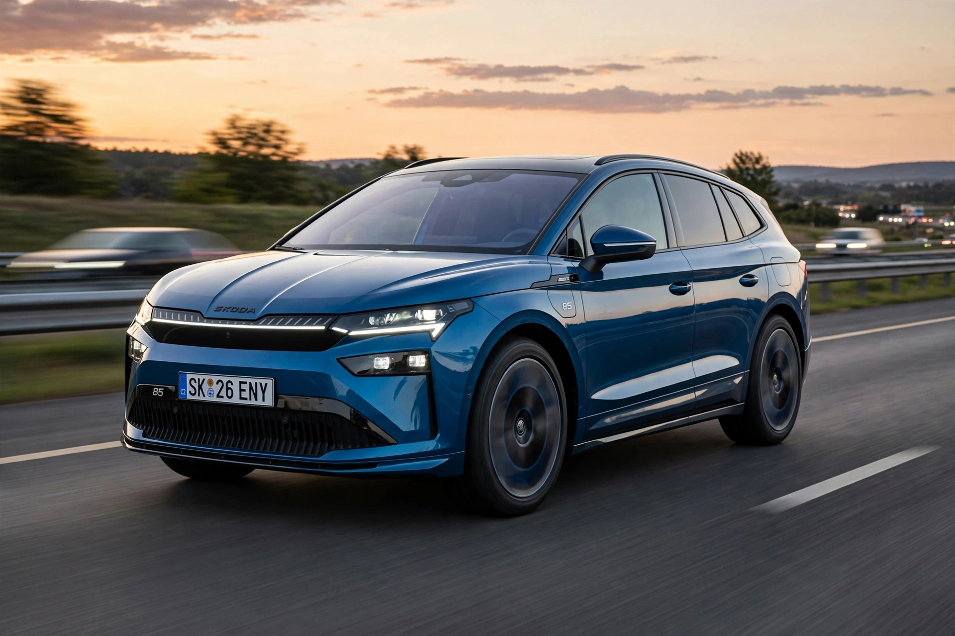 Skoda Enyaq 85, vista tres cuartos delantera