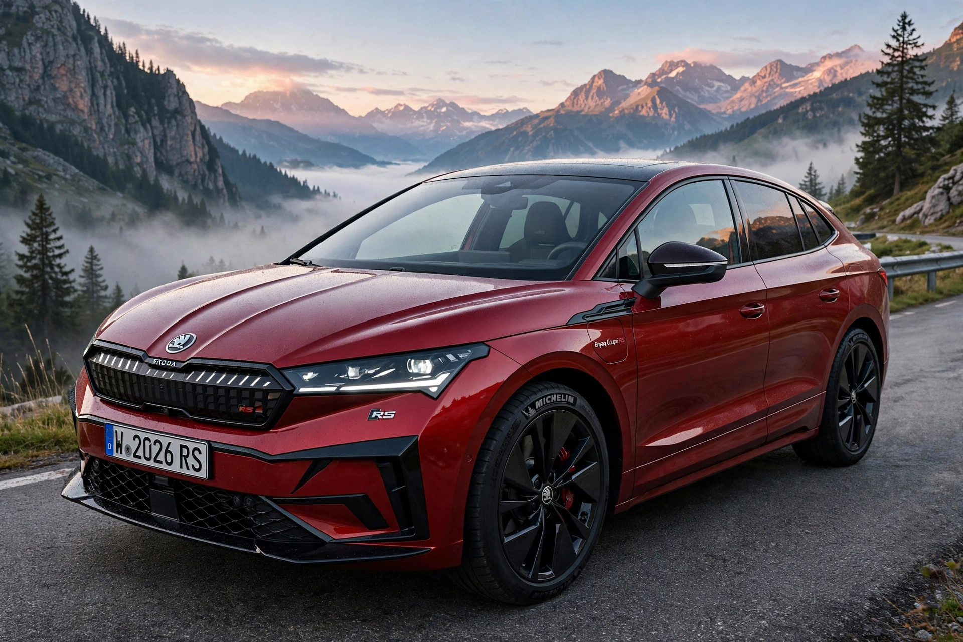 Skoda Enyaq Coupé RS, vista tres cuartos delantera