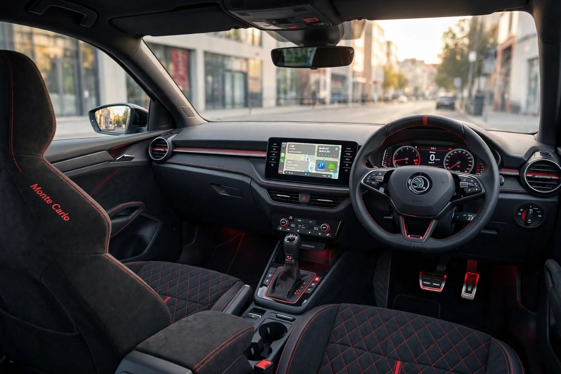 Interior oficial del Skoda Fabia Monte Carlo