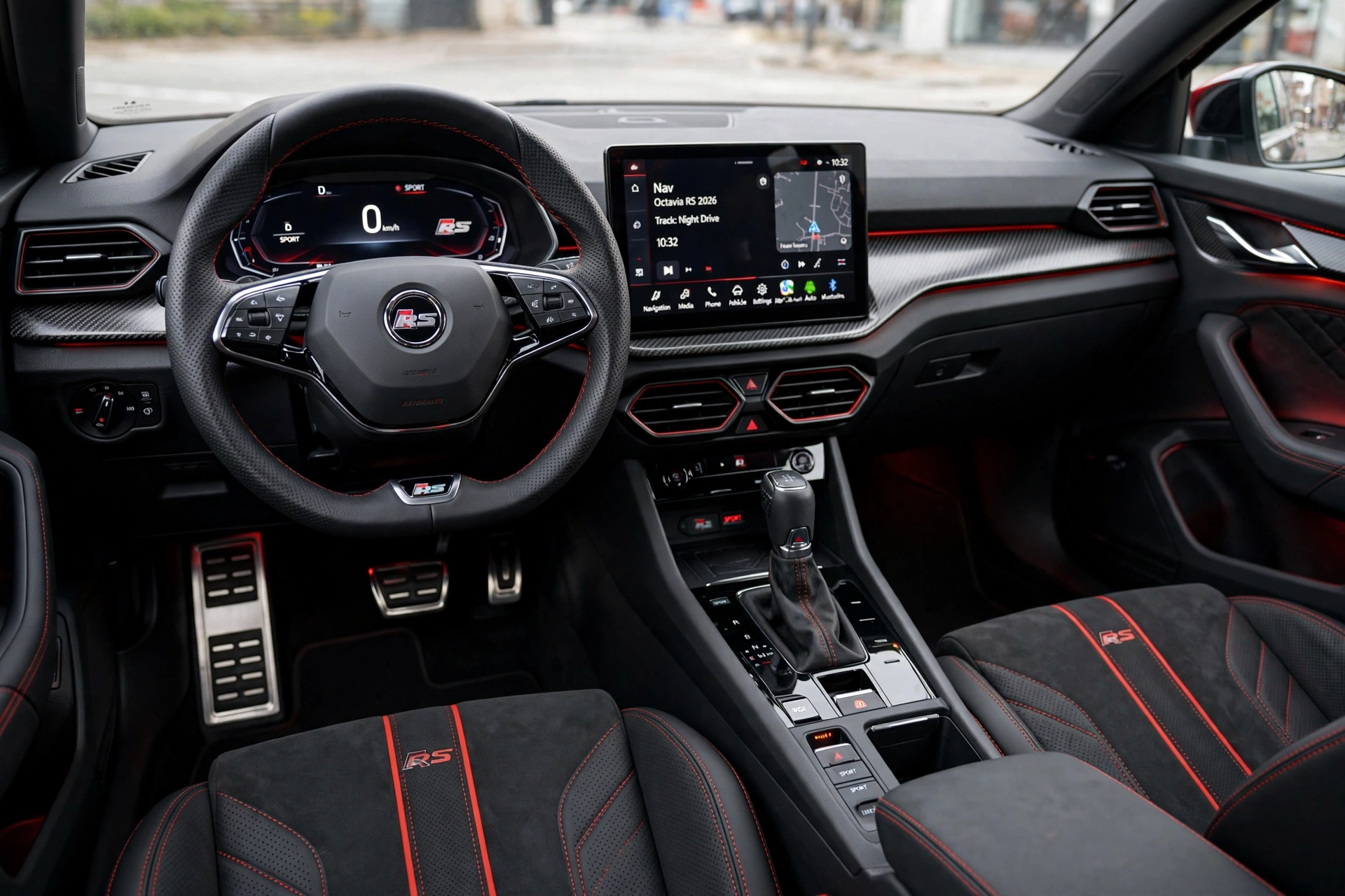 Interior oficial del Skoda Octavia RS
