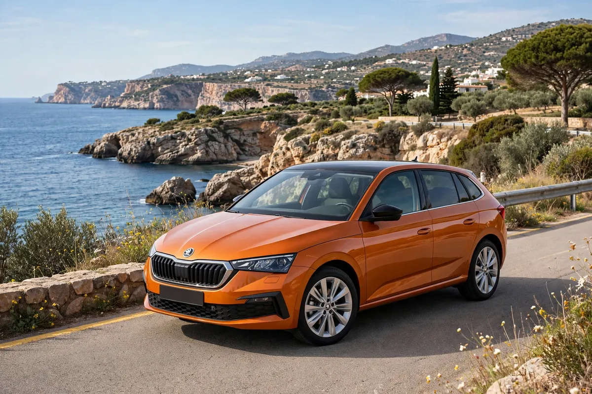 Skoda Scala 1.5 TSI, vista tres cuartos delantera