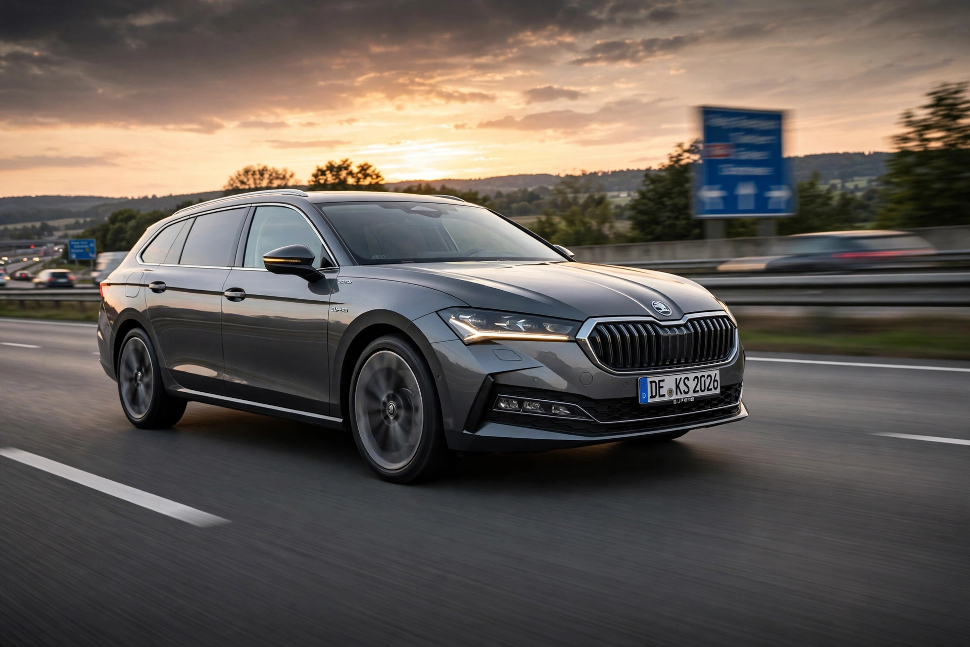 Skoda Superb Combi 2.0 TDI, vista tres cuartos delantera