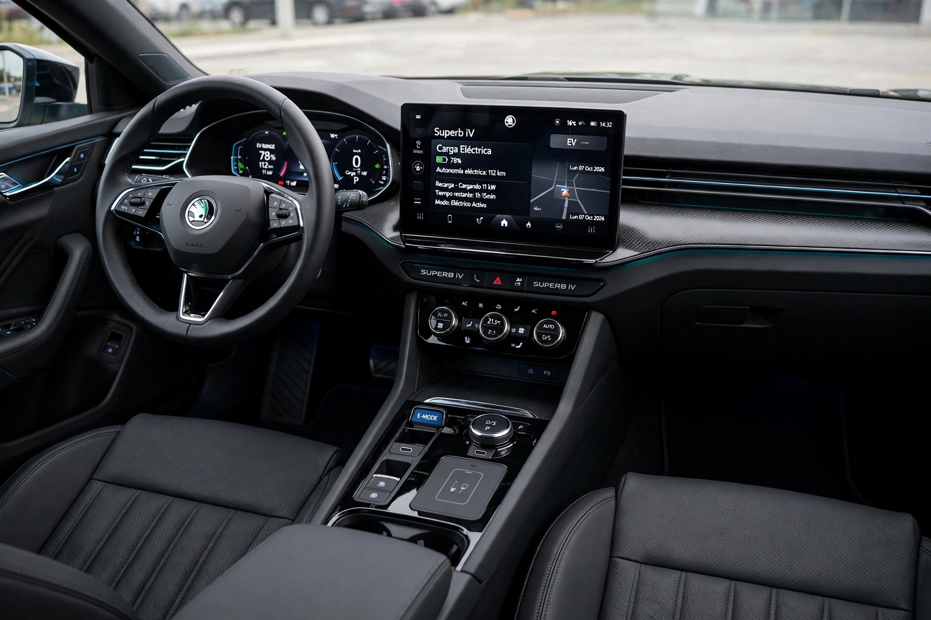 Interior oficial del Skoda Superb iV