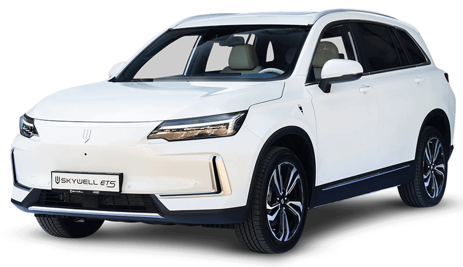 Skywell ET5, vista lateral del SUV de 4,72 metros