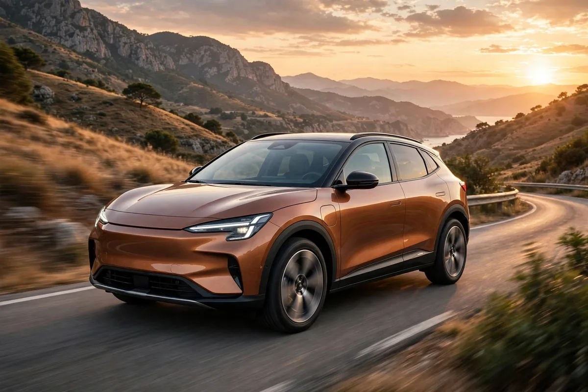 smart #1 Premium en color cobre al atardecer
