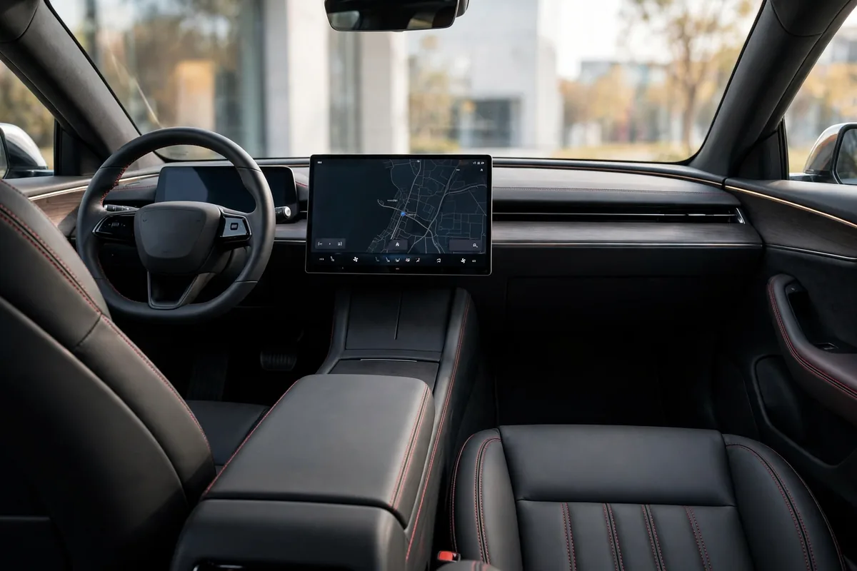 Interior del smart #1 Pro+ con pantalla de 12,8 pulgadas