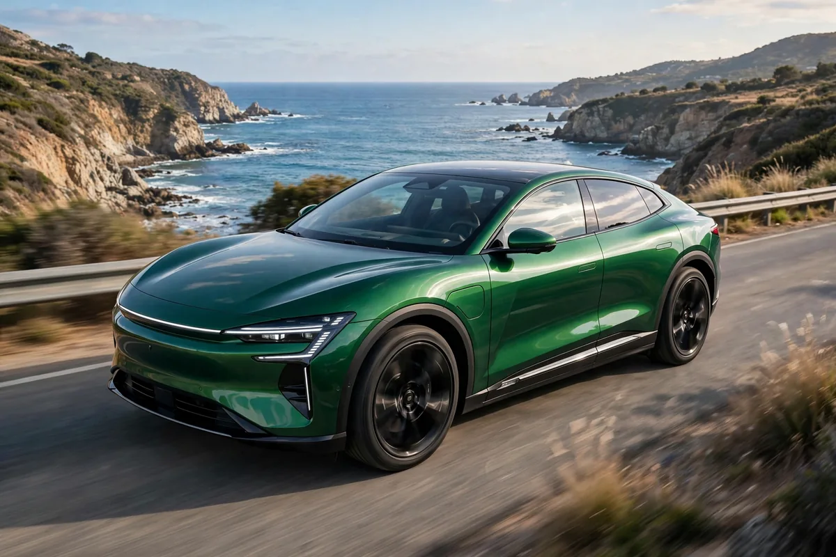 smart #3 Pro, SUV coupé eléctrico, en una carretera costera