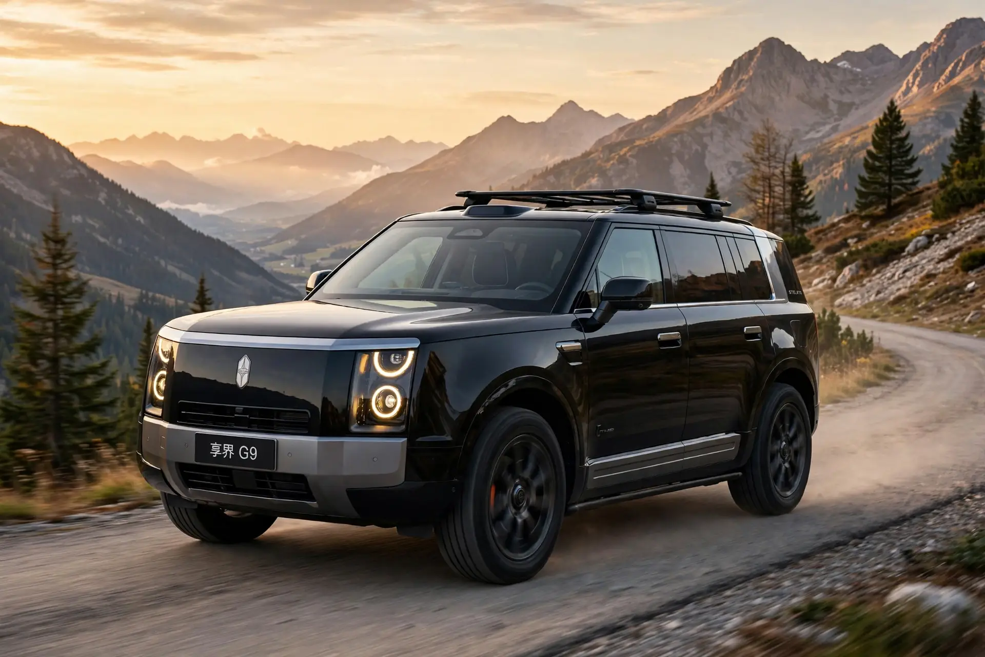 Stelato G9, SUV todoterreno eléctrico en carretera de montaña
