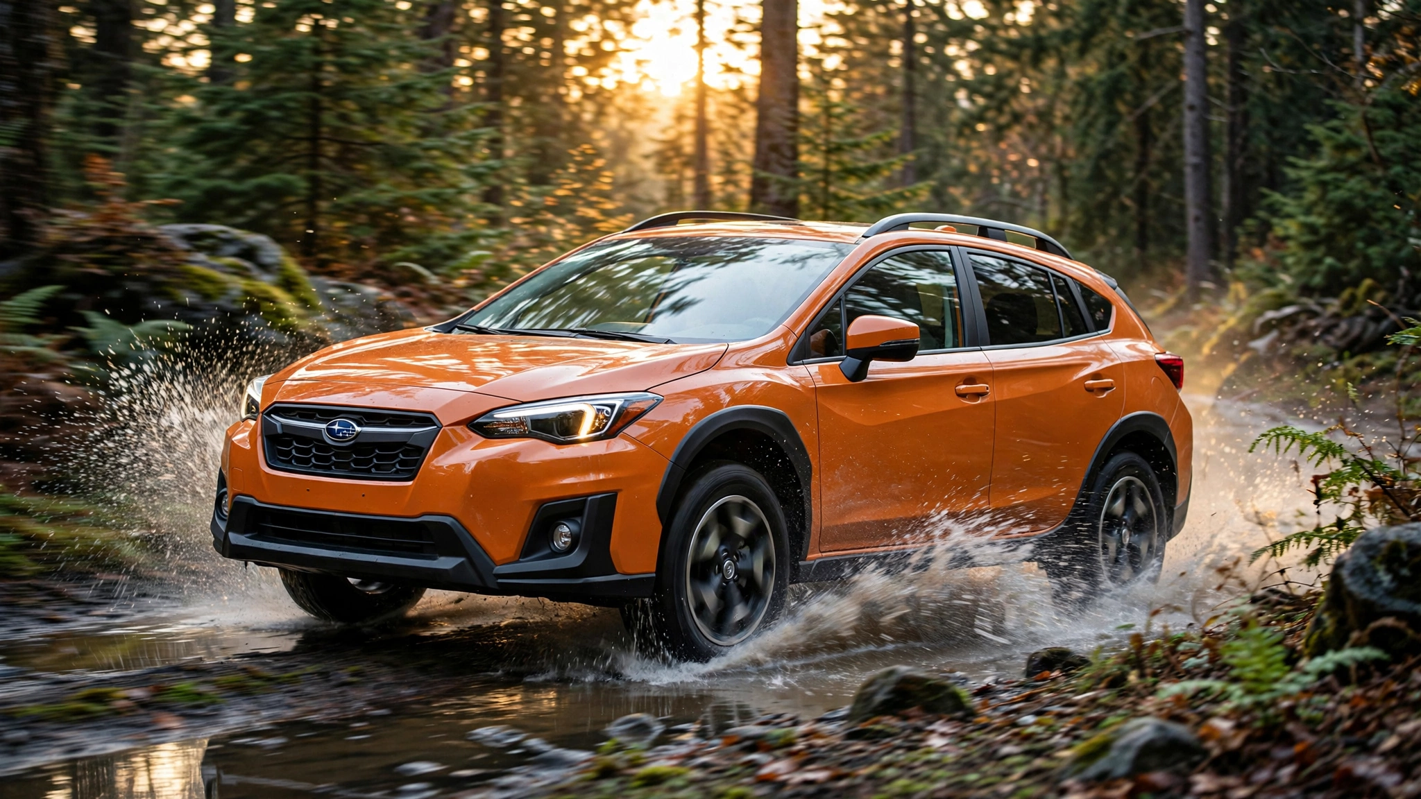 Subaru Crosstrek en pista forestal