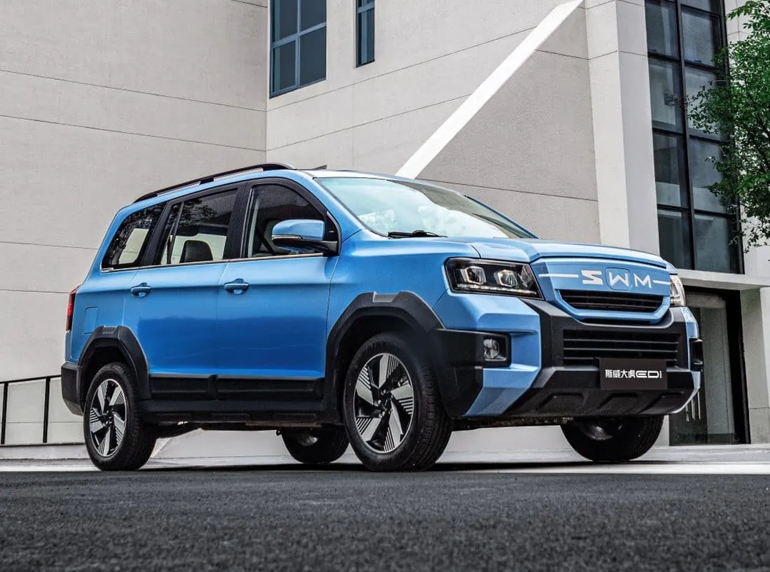 SWM G03 EDI 2026, vista exterior del SUV híbrido enchufable de 7 plazas