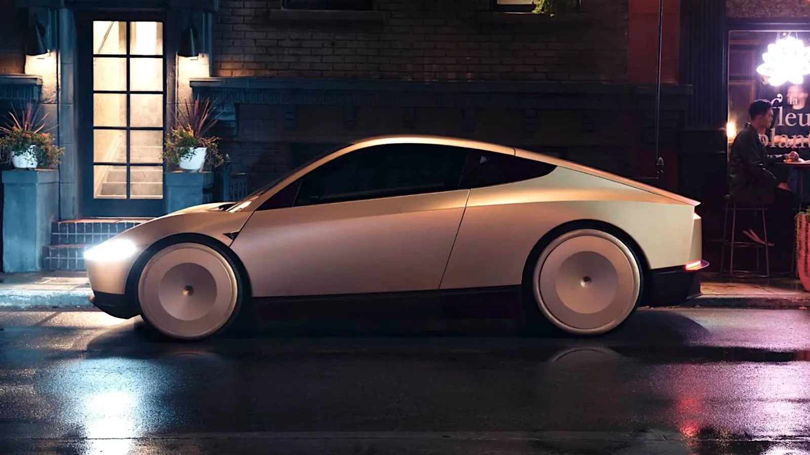 Tesla Cybercab, detalle del diseño futurista