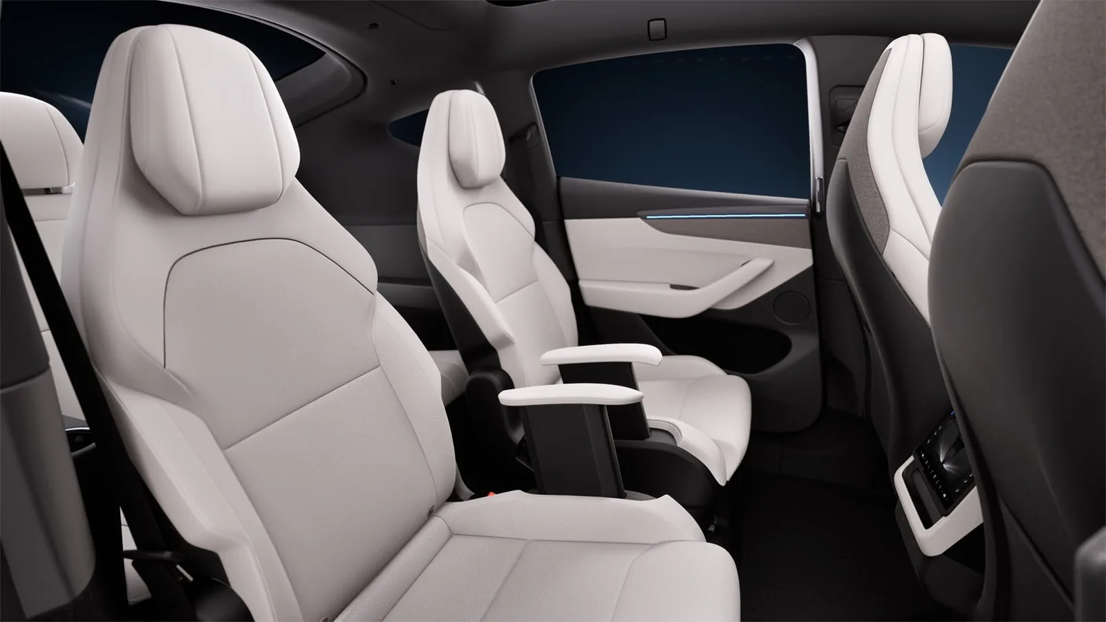 Tesla Model Y L, vista lateral de 4,98 metros