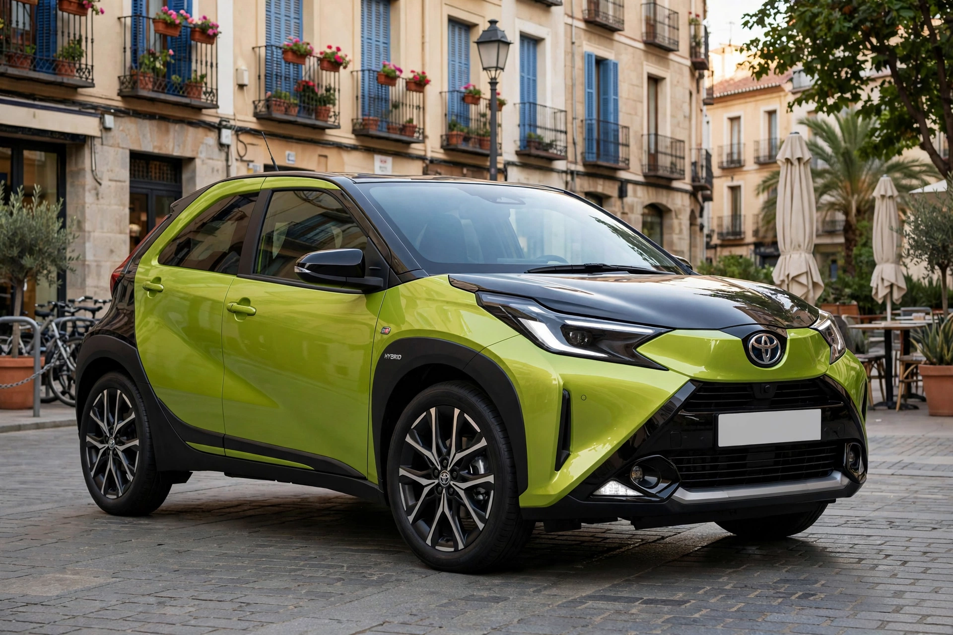 Toyota Aygo X 2025, vista tres cuartos delantera