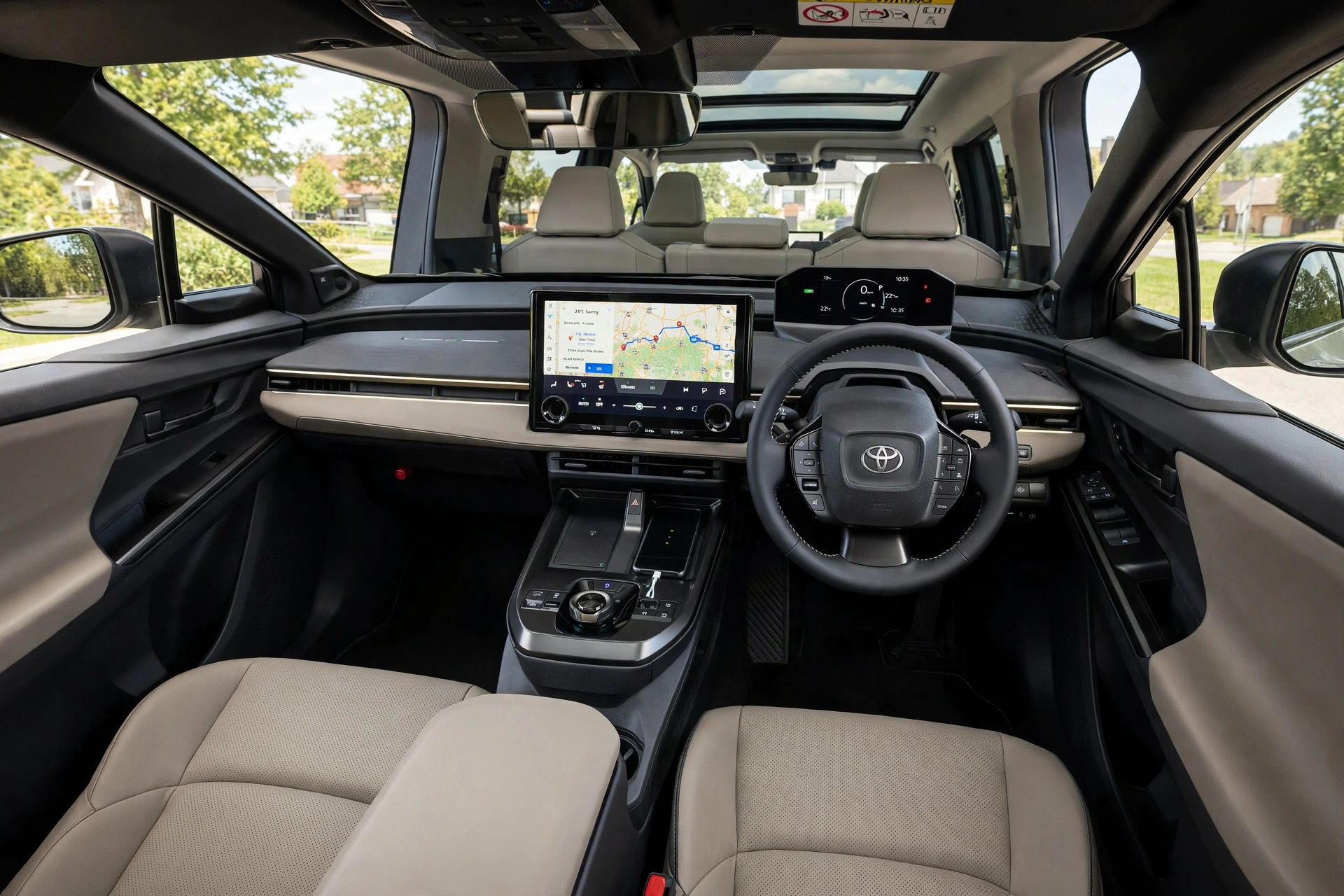 Interior oficial del Toyota bZ4X Touring