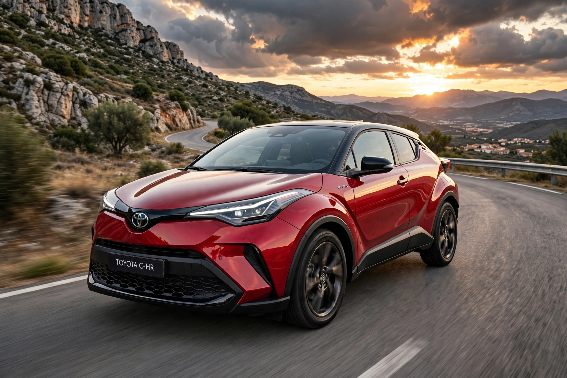Toyota C-HR PHEV 2025 híbrido enchufable en ciudad española