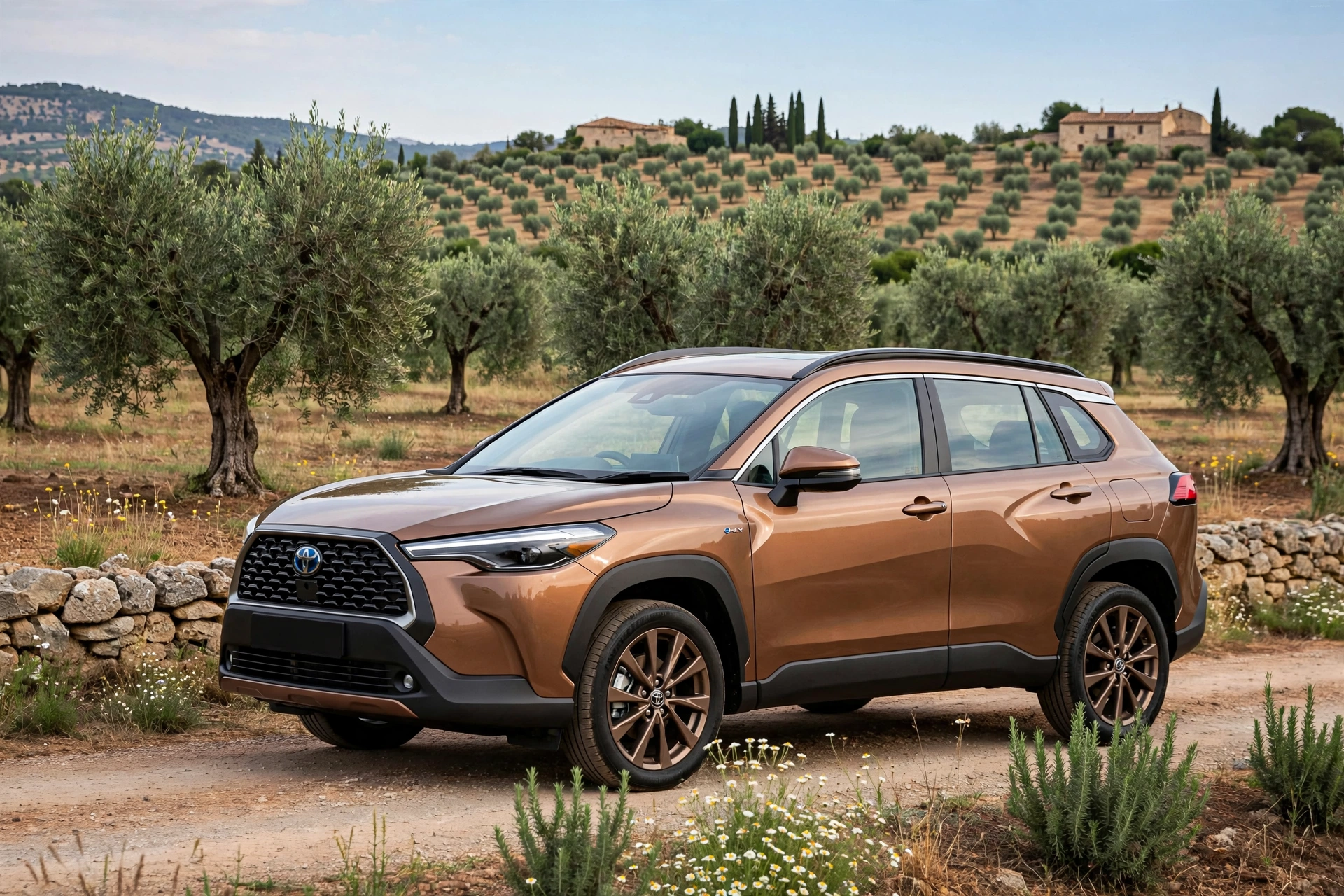 Toyota Corolla Cross 2025, vista tres cuartos delantera