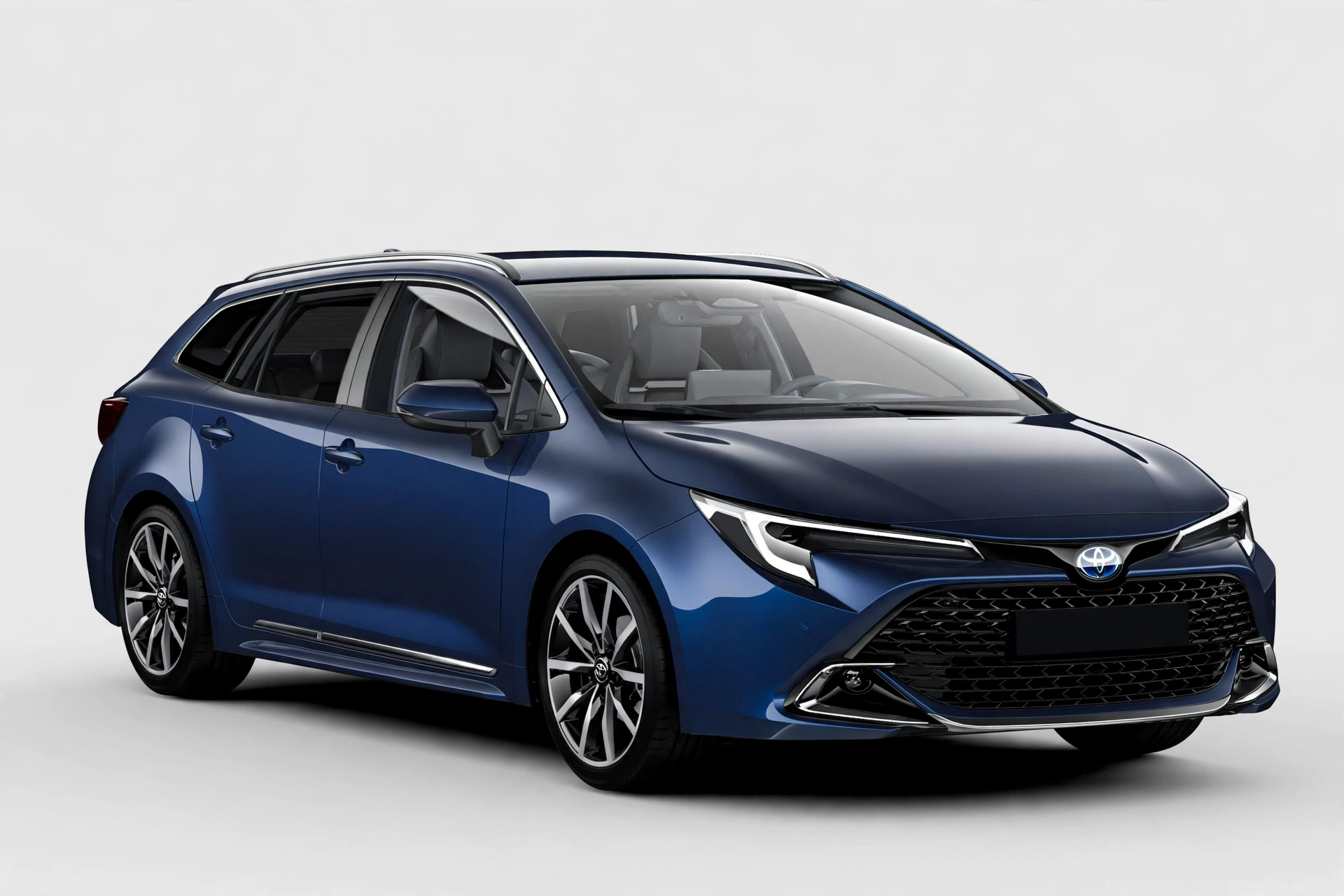 Toyota Corolla Touring Sports 2025, vista lateral del familiar híbrido