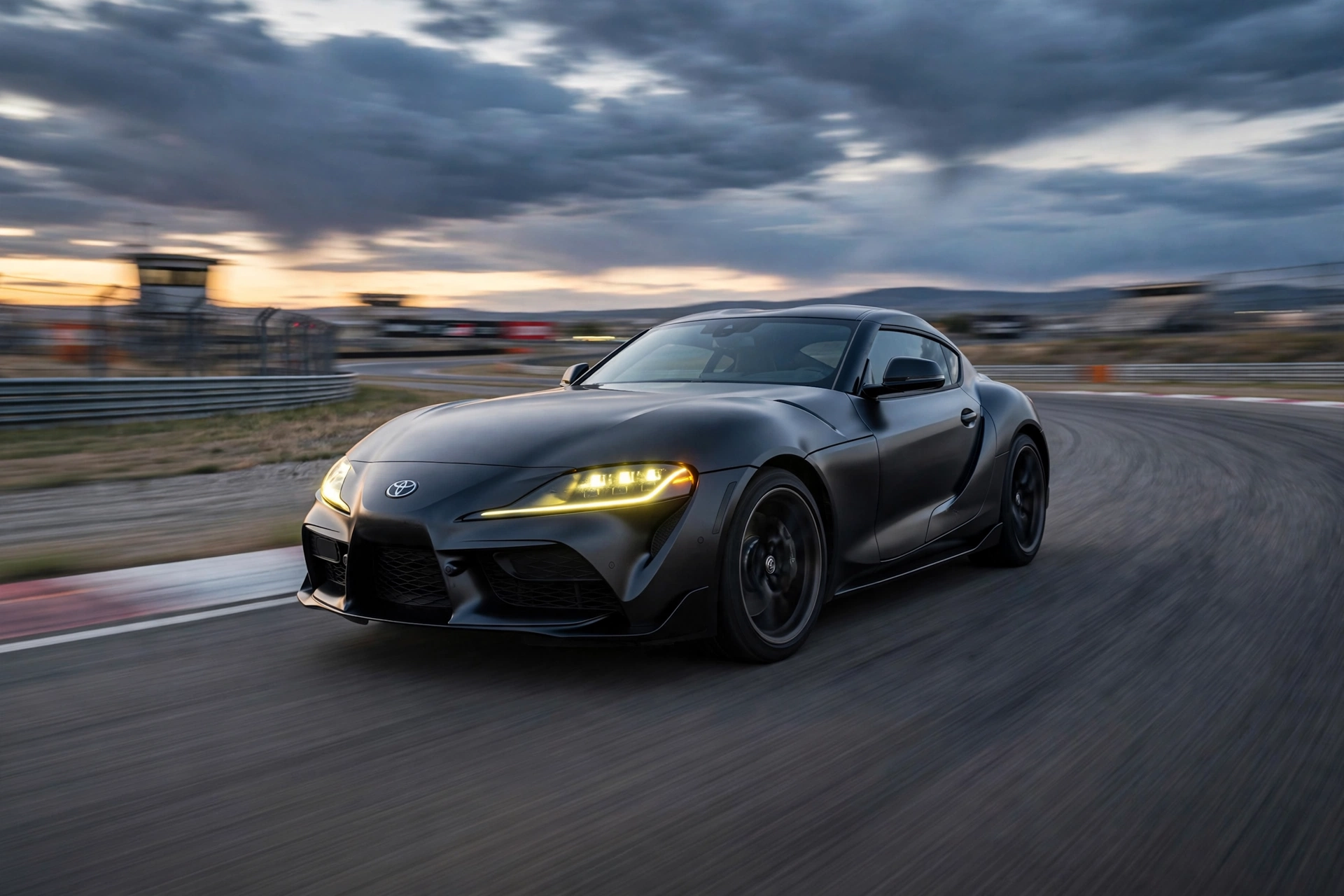 Toyota GR Supra 2025, vista tres cuartos delantera