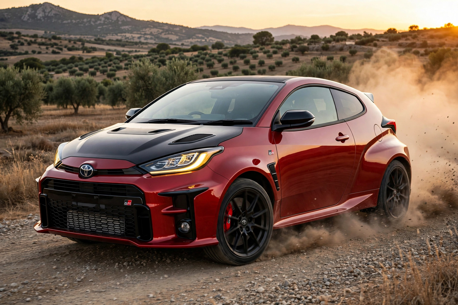 Toyota GR Yaris 2025 deportivo en tramo de montaña