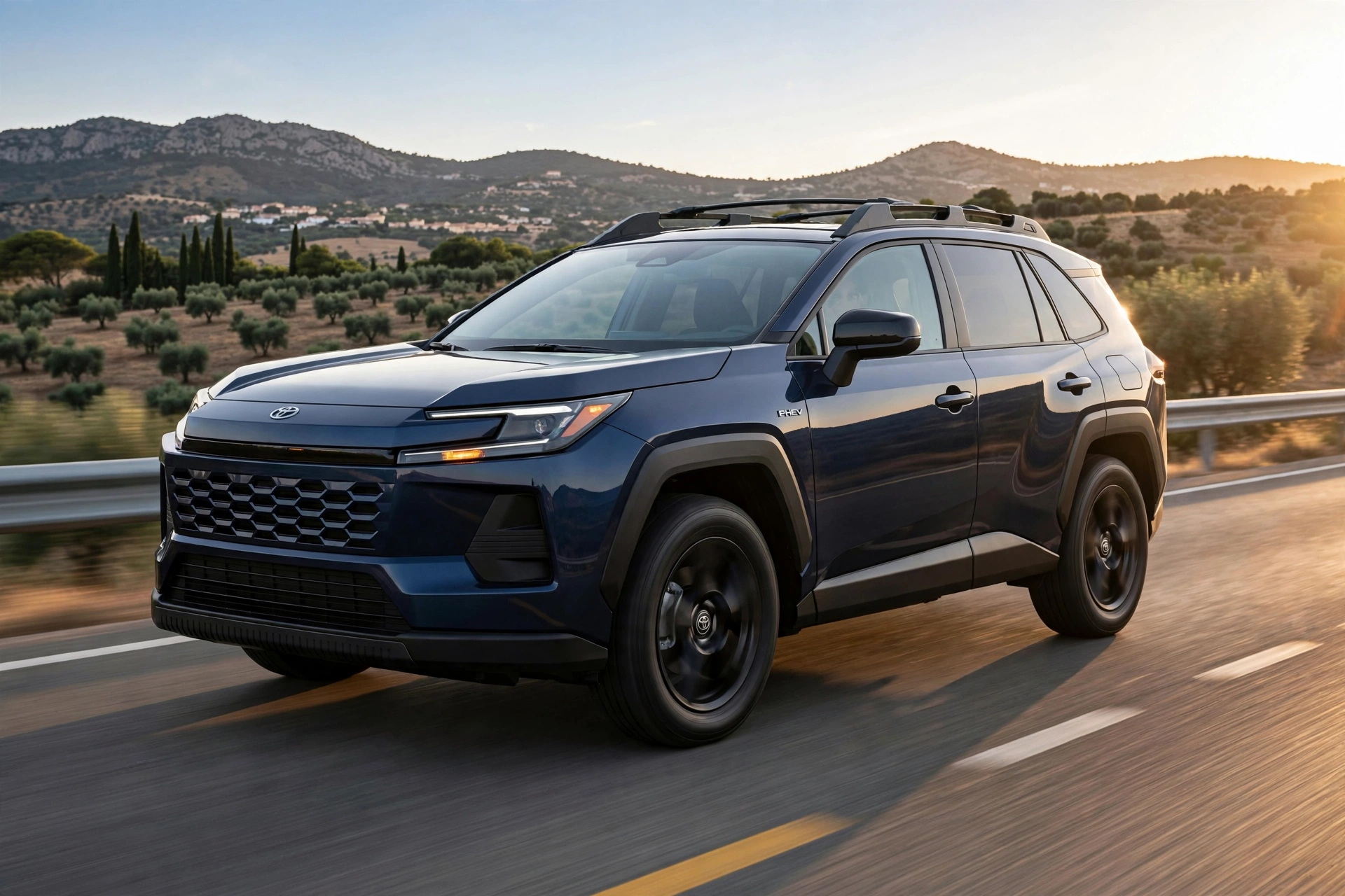 Toyota RAV4 PHEV 2026, vista tres cuartos delantera