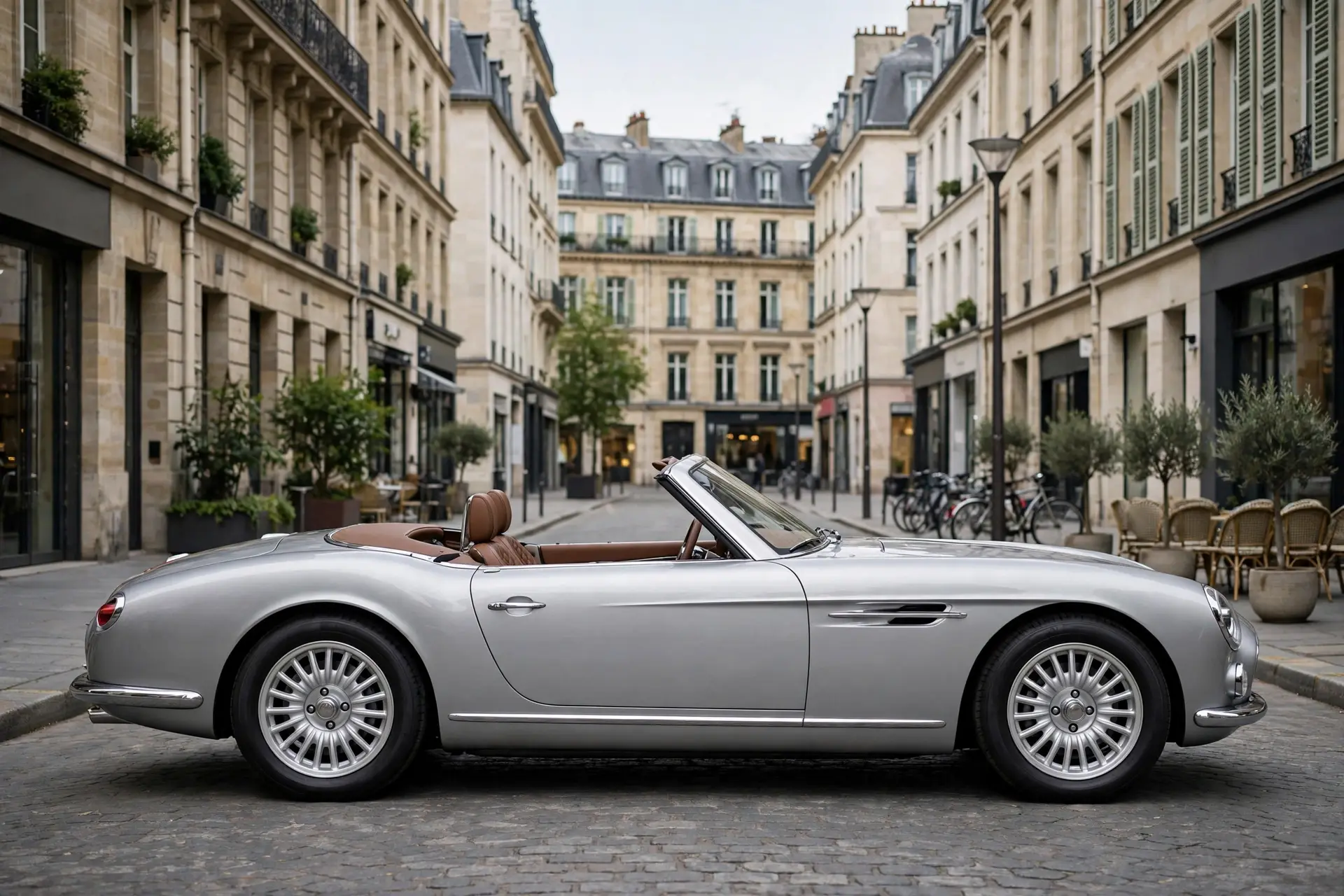 Wiesmann Project Thunderball, vista lateral en calle europea