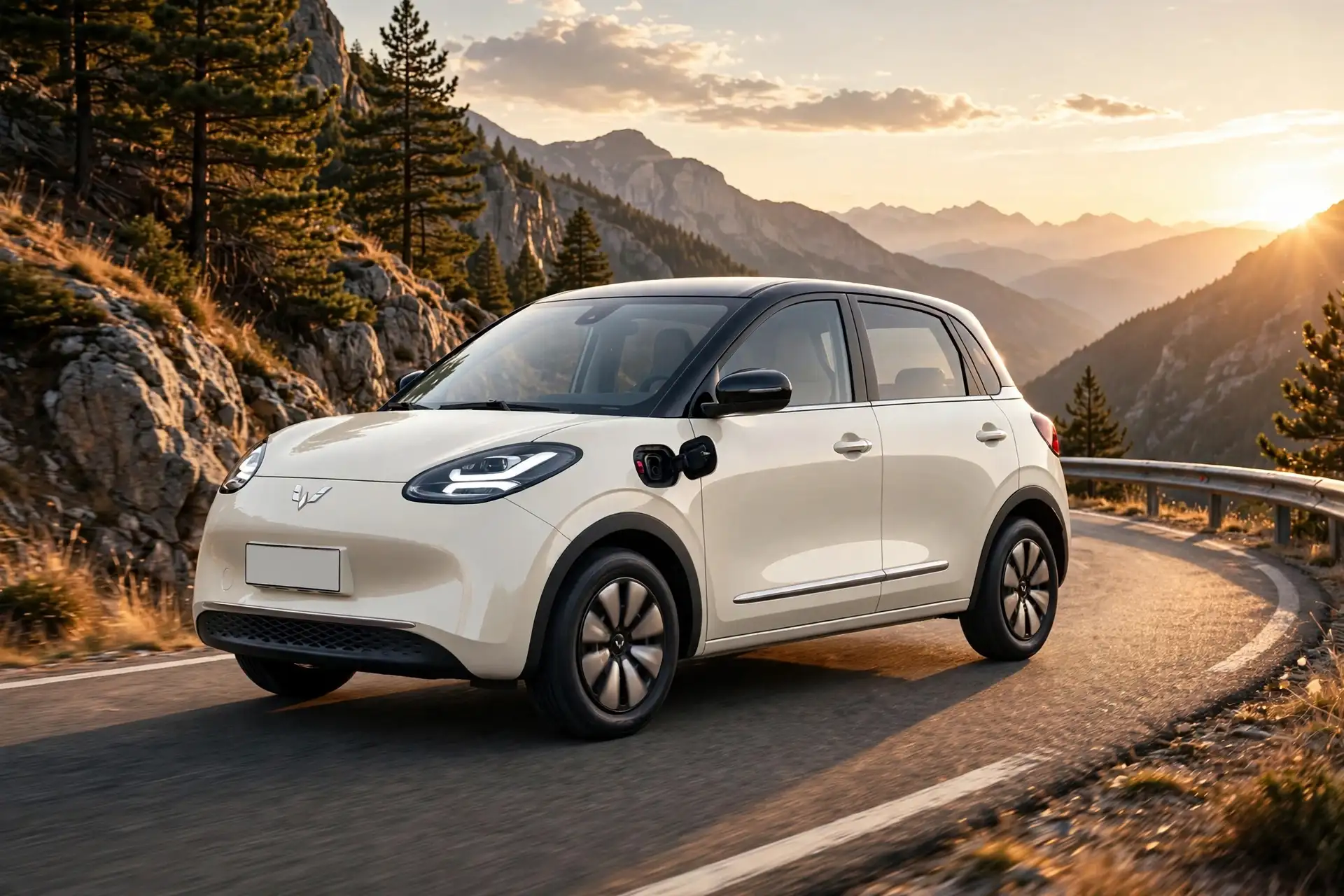 Wuling Bingo eléctrico en carretera de montaña