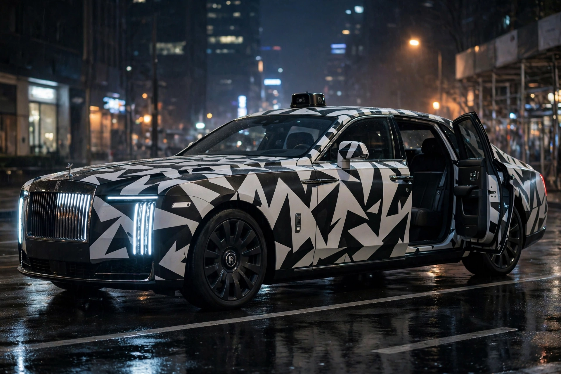 Prototipo camuflado de la berlina ultra lujo Yangwang HU de BYD con puertas suicidas